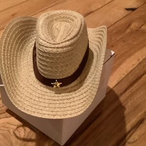 Stylish Straw Cowboy Hat with Star Accent